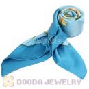 Elaborately Hand Painted Silk Scarf 108×108cm Large Square Silk Scarves for Women