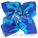 Elaborately Hand Painted Silk Scarf 108×108cm Large Square Silk Scarves for Women