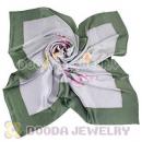 Elaborately Hand Painted Silk Scarf 108×108cm Large Square Silk Scarves for Women