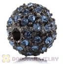 10mm Handmade Alloy Beads With Blue Crystal Wholesale