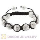 12mm Pave Czech Crystal Bead Handmade String Bracelets Wholesale