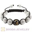 12mm Pave Czech Crystal Bead Handmade String Bracelets With Buddhist Beads