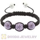 12mm Pave Lavender Czech Crystal Bead Handmade String Bracelets Wholesale