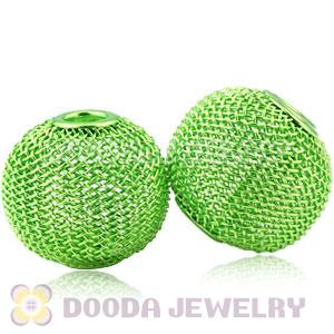 25mm Basketball Wives Wire Green Mesh Balls Beads Wholesale