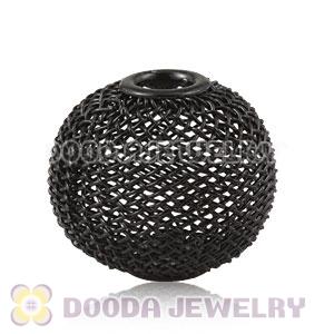 25mm Basketball Wives Wire Black Mesh Balls Beads Wholesale 