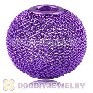 30mm Large Purple Mesh Ball Beads For Basketball Wives Hoop Earrings