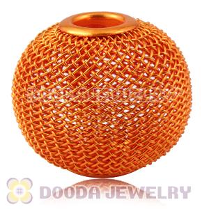 30mm Large Orange Mesh Ball Beads For  Basketball Wives Hoop Earrings