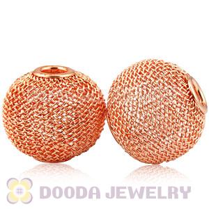 25mm Basketball Wives Yellow Wire Mesh Balls Beads Wholesale 