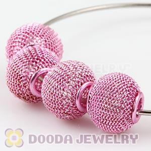 16mm Basketball Wives Pink Mesh Beads Wholesale