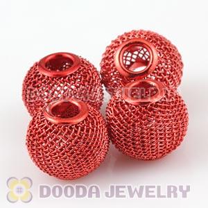 16mm Basketball Wives Red Mesh Beads Wholesale