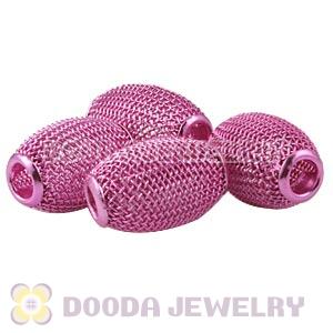 14X21mm Basketball Wives Earring Oval Pink Mesh Beads Cheap 