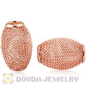 14X21mm Basketball Wives Earring Oval Pink Mesh Beads Cheap 