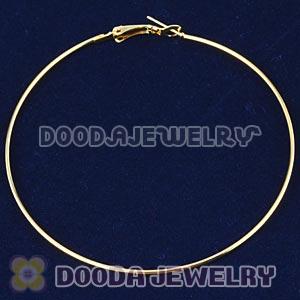 70mm Basketball Wives Plain Gold Plated Hoop Earrings Wholesale