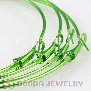 70mm Basketball Wives Green Plain Hoop Earrings Wholesale