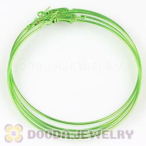 70mm Basketball Wives Green Plain Hoop Earrings Wholesale
