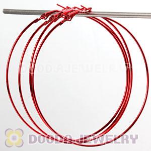 70mm Basketball Wives Red Plain Hoop Earrings Wholesale