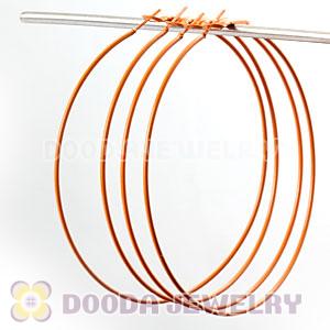 70mm Basketball Wives Orange Plain Hoop Earrings Wholesale