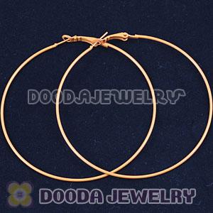 70mm Basketball Wives Orange Plain Hoop Earrings Wholesale