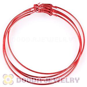 70mm Basketball Wives Red Plain Hoop Earrings Wholesale