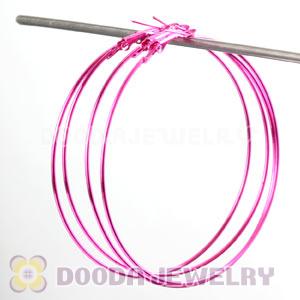 70mm Basketball Wives Peach Plain Hoop Earrings Wholesale
