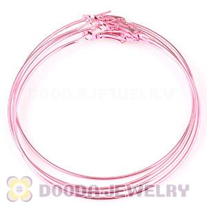 70mm Basketball Wives Pink Plain Hoop Earrings Wholesale