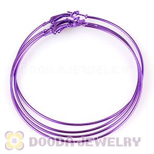 70mm Basketball Wives Purple Plain Hoop Earrings Wholesale