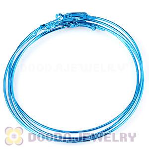 70mm Basketball Wives Blue Plain Hoop Earrings Wholesale