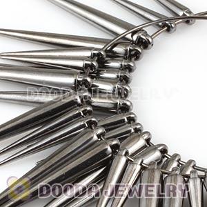 70mm Gun Black Basketball Wives Spike Hoop Earrings Wholesale