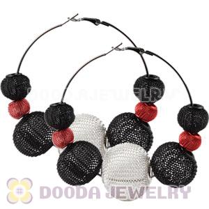 70mm Basketball Wives Mesh Hoop Earrings Wholesale