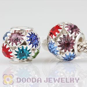 12mm Alloy Crystal Ball Beads For Basketball Wives Hoop Earrings