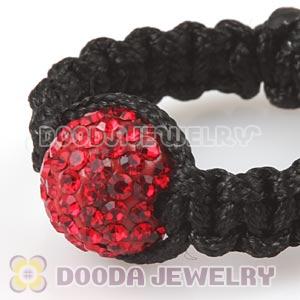 Handmade Style Macrame Rings With Red Czech Crystal Wholesale