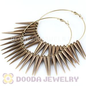 70mm Bronze Basketball Wives Spike Hoop Earrings Wholesale