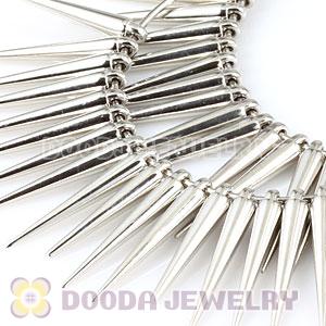 70mm Silver Basketball Wives Spike Hoop Earrings Wholesale