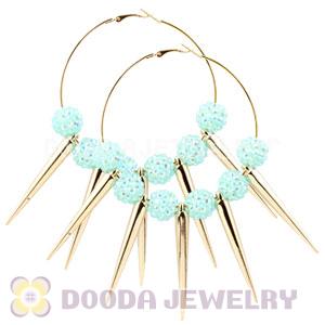70mm Gold Basketball Wives Spike Hoop Earrings Wholesale