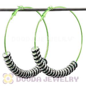 70mm Basketball Wives Crystal Spacer Hoop Earrings Wholesale 