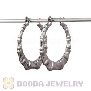 45mm Black Basketball Wives Bamboo Hoop Earrings Wholesale 