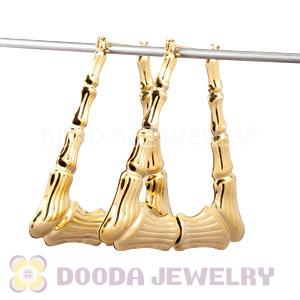 50×60mm Gold Basketball Wives Bamboo Door Knocker Earrings Wholesale 