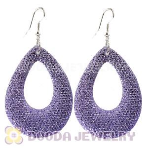 Cheap Basketball Wives Inspired Bamboo Purple Crystal  Earrings 