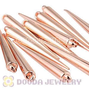 52mm Rose Gold Plated Spike Beads For Basketball Wives Hoop Earrings 