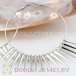 Cheap 34mm Silver Plated Basketball Wives Spike Beads Wholesale 