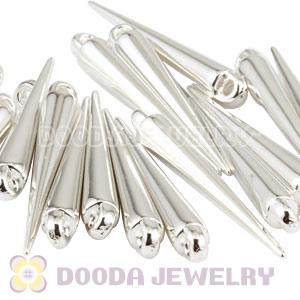 34mm Silver Plated Basketball Wives Spike Beads Wholesale
