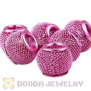 12mm Basketball Wives Pink Mesh Beads For Hoop Earrings Wholesale 