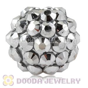 12mm Silver Basketball Wives Resin Earring Beads Wholesale 
