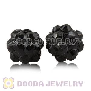 8mm Black Basketball Wives Resin Earring Beads Wholesale 