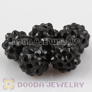 10mm Black Basketball Wives Resin Earring Beads Wholesale 