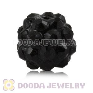 10mm Black Basketball Wives Resin Earring Beads Wholesale 