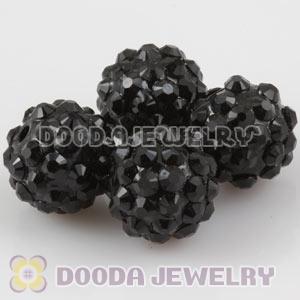 12mm Black Basketball Wives Resin Earring Beads Wholesale 