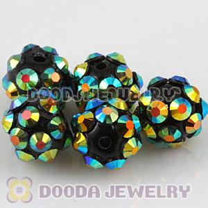 8mm Rhinestone Basketball Wives Resin Pave Beads Wholesale 