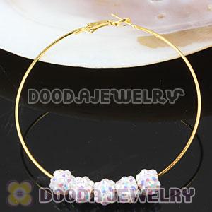 8mm Basketball Wives White Resin Earring Beads Wholesale 