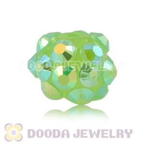8mm Basketball Wives Green Resin Earring Beads Wholesale 